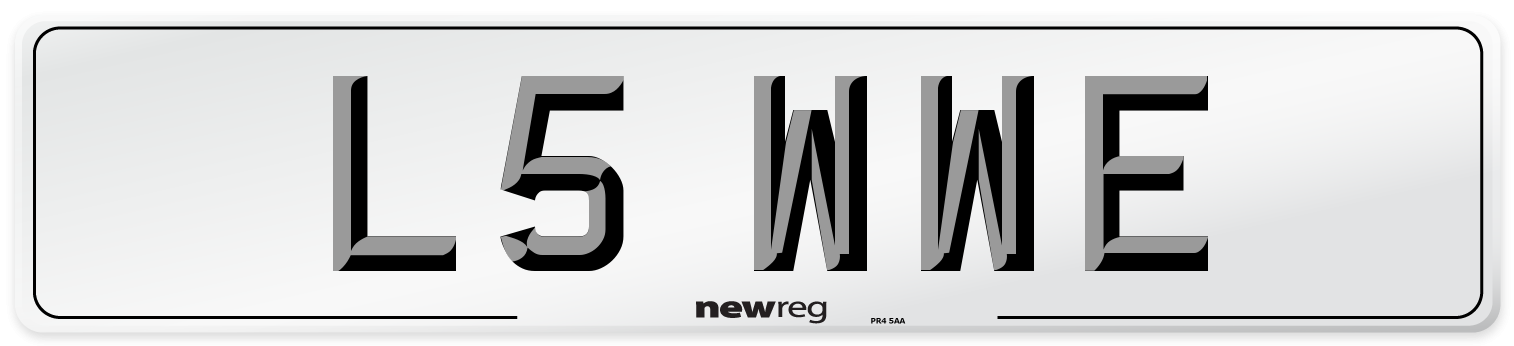 L5 WWE Number Plate from New Reg